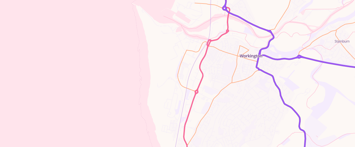 Map showing the location of Mfg Morrisons Workington
