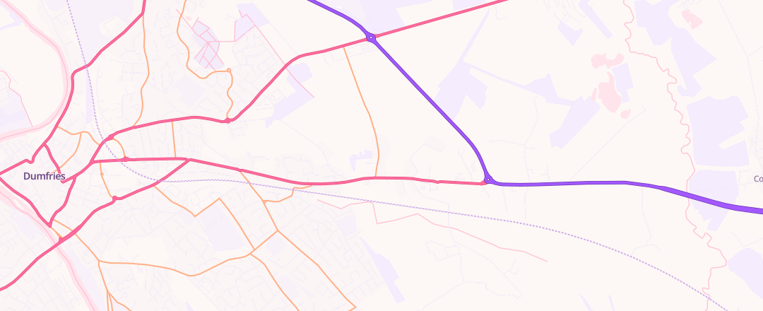 Map showing Oaktree Garage, Mot, Service & Repair, Dumfries