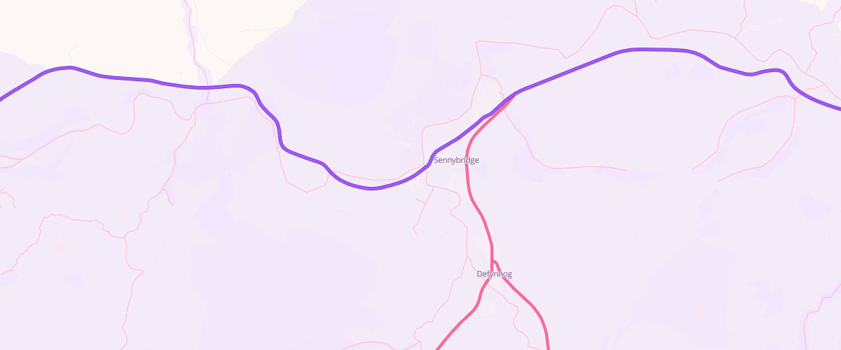 Map showing the location of Sennybridge Service Station Limited