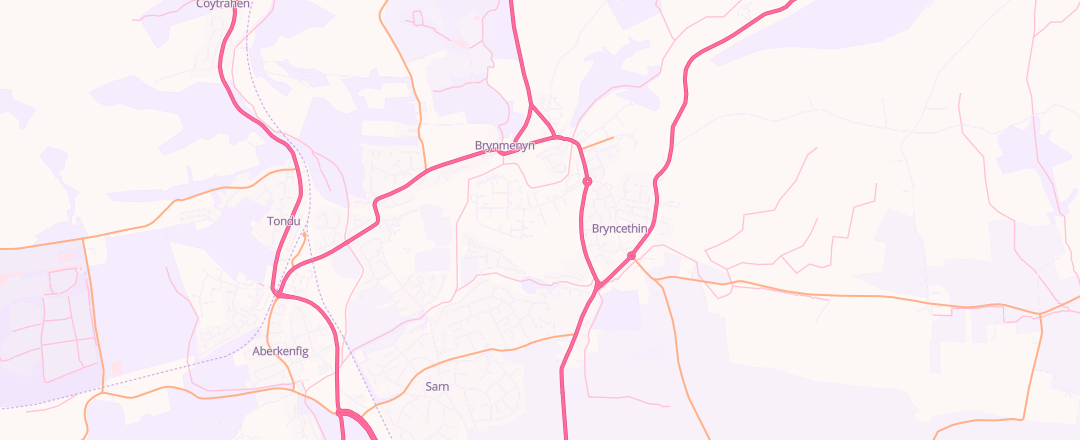 Map showing Adg Car Care And Peak Performance, Bridgend
