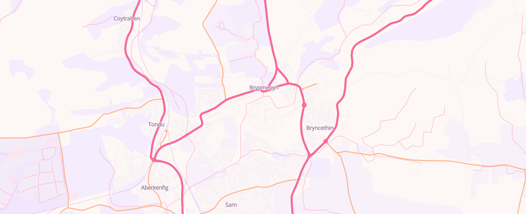 Map showing N/A, Bridgend