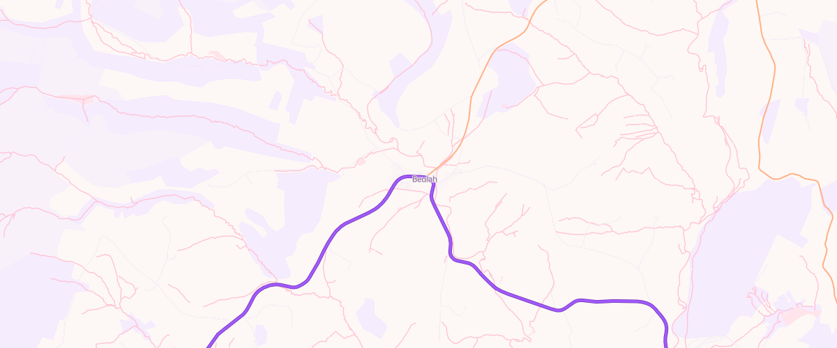 Map showing the location of The Trout Shop Beulah