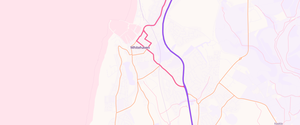 Map showing the location of Mfg Morrisons Whitehaven