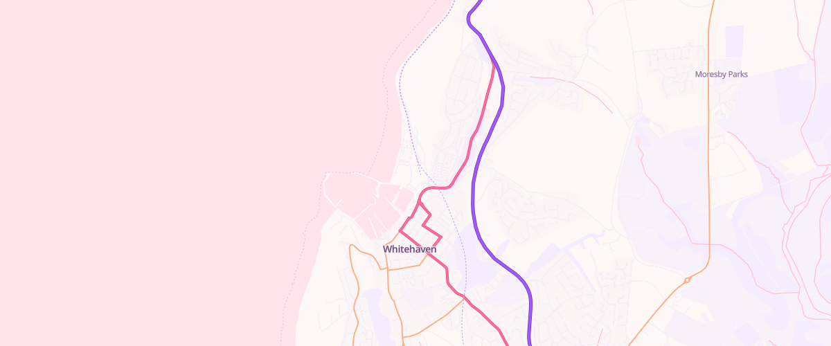 Map showing the location of Whitehaven Superstore Petrol Filling