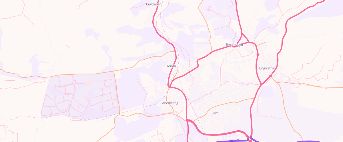 Map showing the location of Mfg Tondu