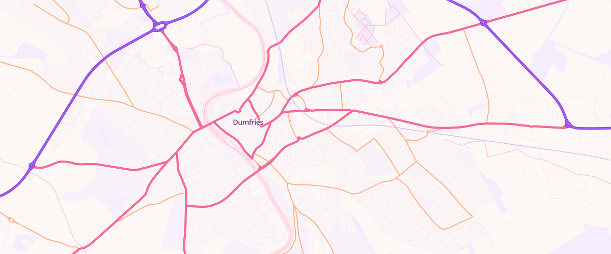 Map showing the location of Mfg Morrisons Dumfries