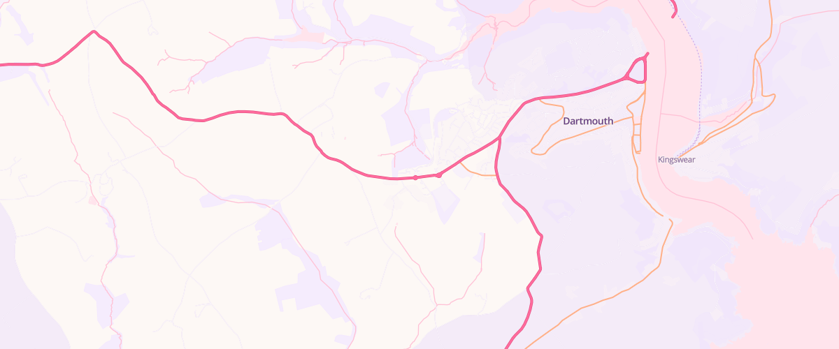 Map showing the location of Sainsburys Dartmouth Automat