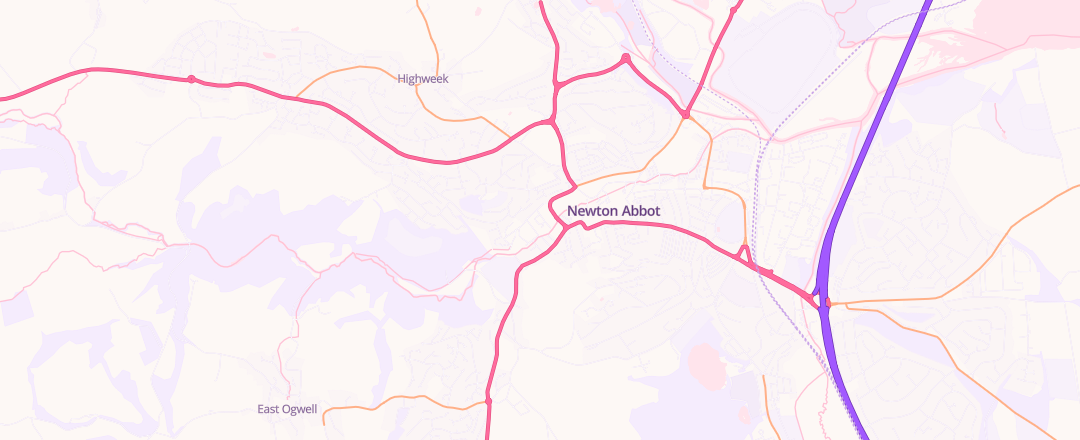 Map showing Old Mill Garage Limited, Newton Abbot