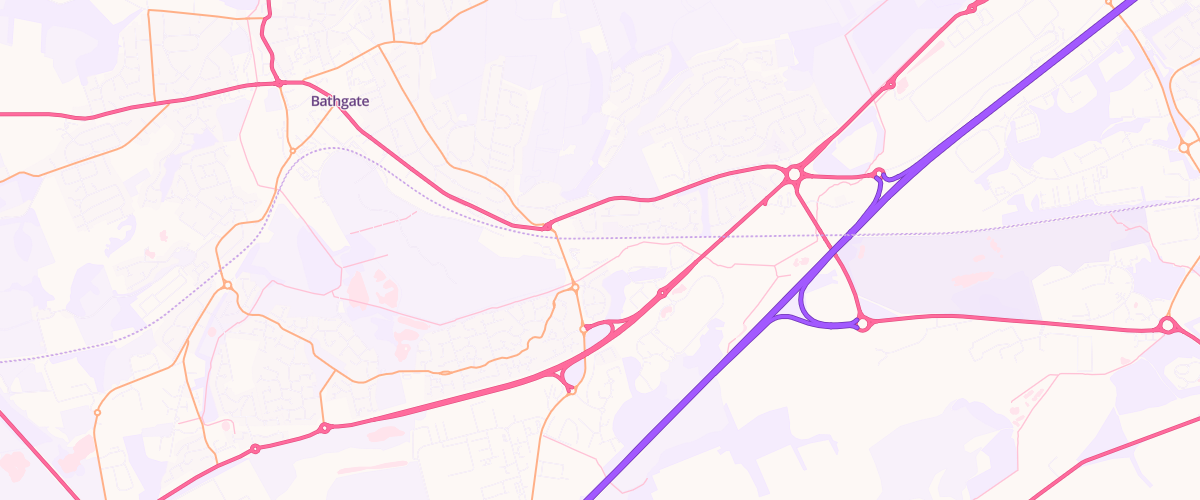 Map showing the location of Bathgate Blackburn Rd Superstore