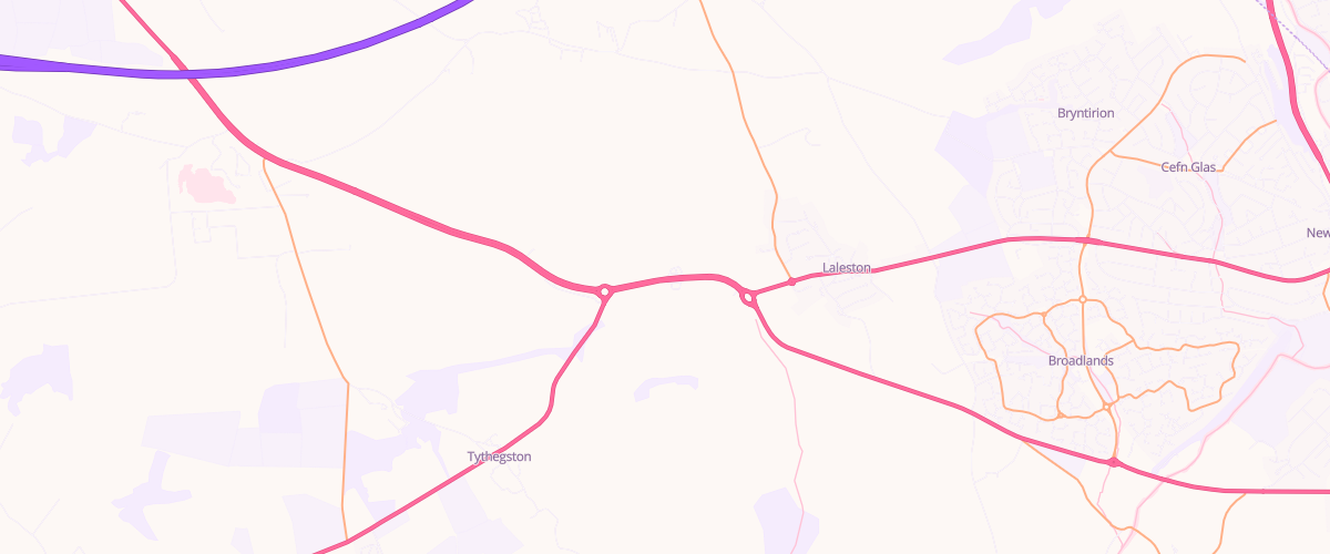 Map showing the location of Mfg Laleston