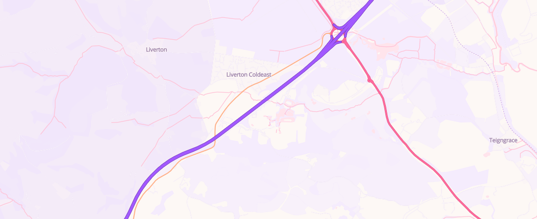 Map showing Trago Mills (south Devon) Limited, Newton Abbot