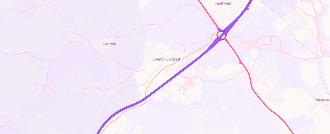 Map showing Benedicts Bridge Garage Ltd, Newton Abbot