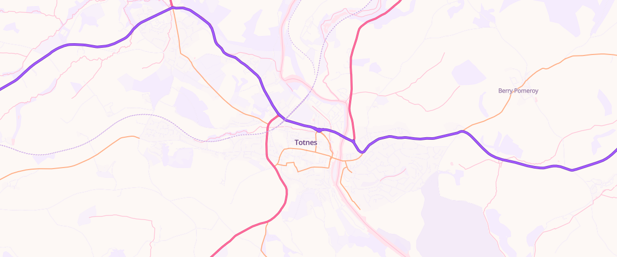 Map showing the location of Mfg Morrisons Totnes