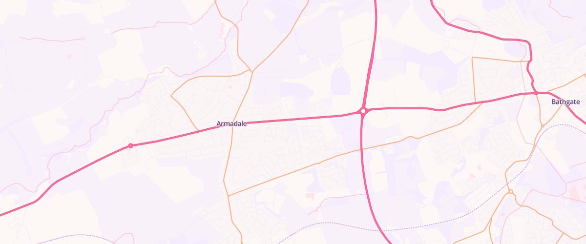 Map showing the location of Armadale Filling Station
