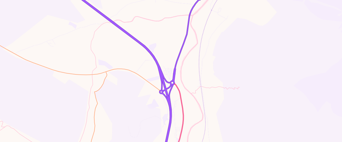 Map showing the location of Welcome Break Abington