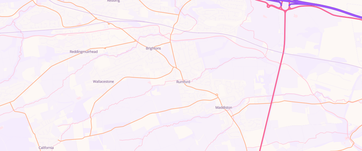 Map showing the location of Rumford Service Station