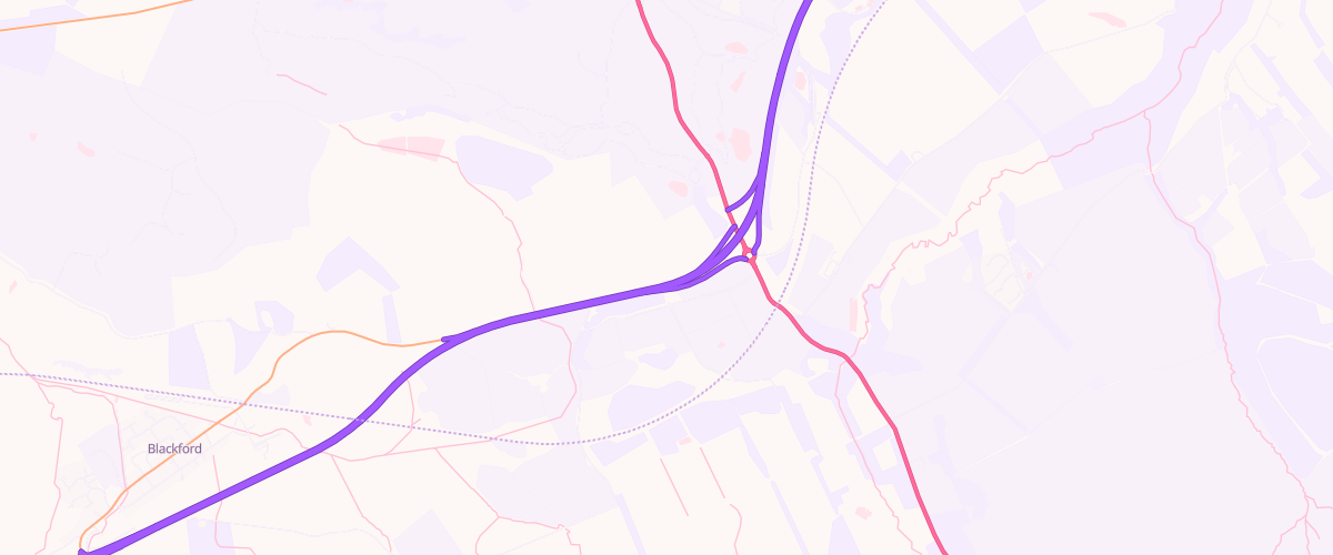 Map showing the location of Loaninghead Filling Station