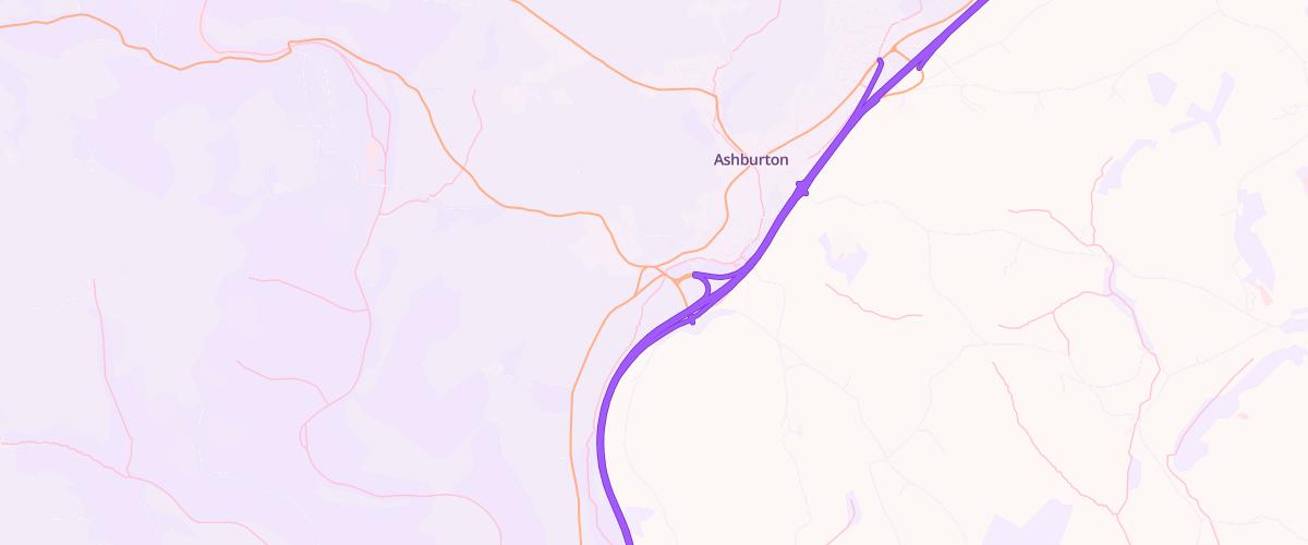 Map showing the location of Peartree Cross Filling Station
