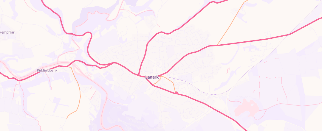 Map showing Lanark Tyre & Exhaust Centre Ltd, Lanark