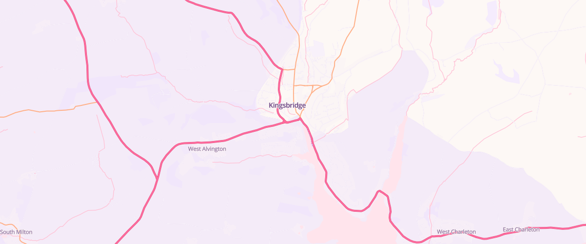 Map showing the location of Asda Kingsbridge Express Petrol