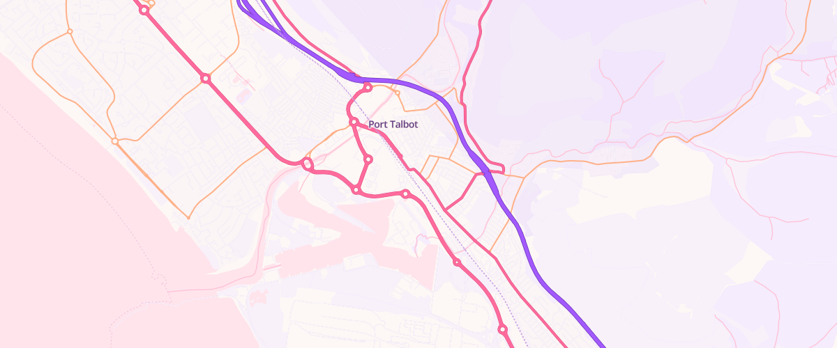 Map showing the location of Eg Port Talbot Pfs