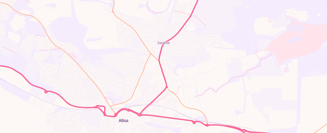 Map showing Arnold Clark, Alloa