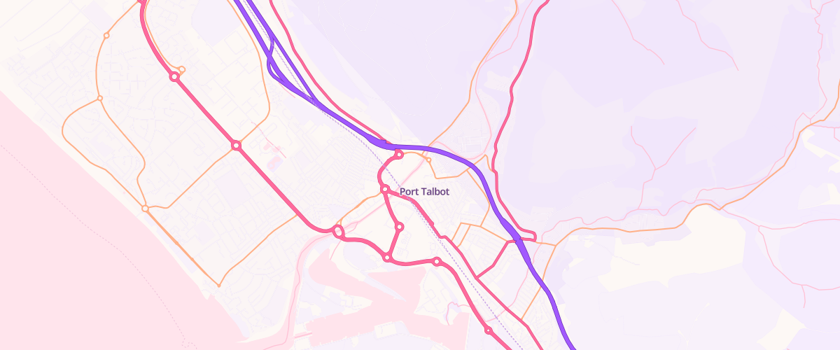 Map showing the location of Port Talbot Superstore Petrol
