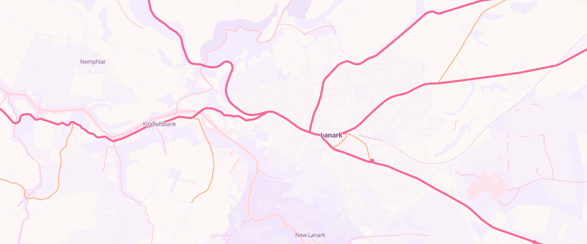 Map showing the location of Lanark Fuel Express Automat