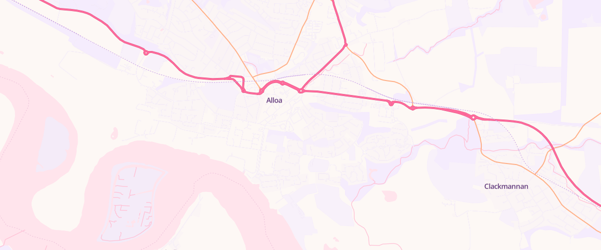 Map showing the location of Alloa Extra Petrol Filling