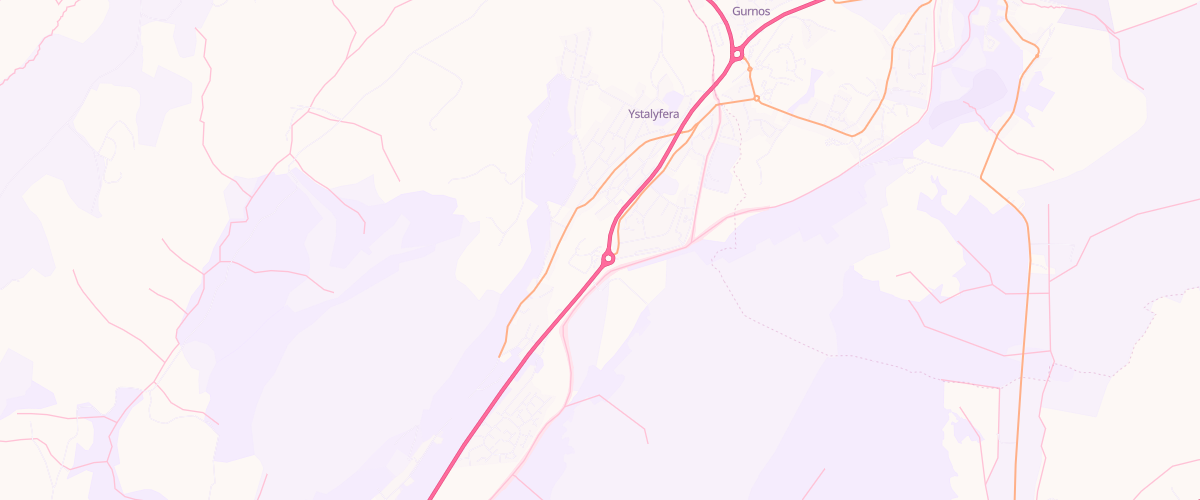 Map showing the location of Asda Ystalyfera Supermarket