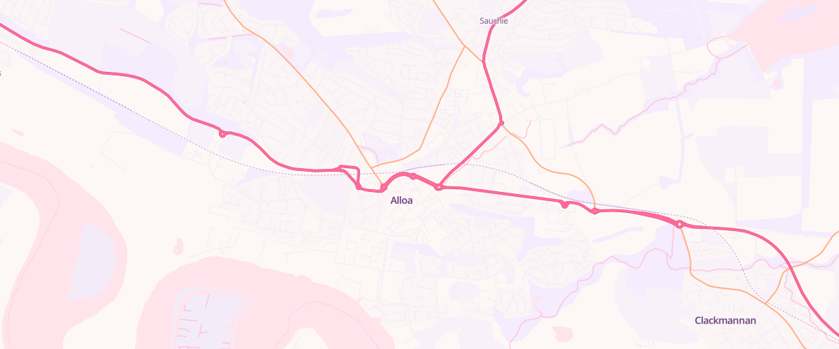 Map showing the location of Asda Alloa Superstore