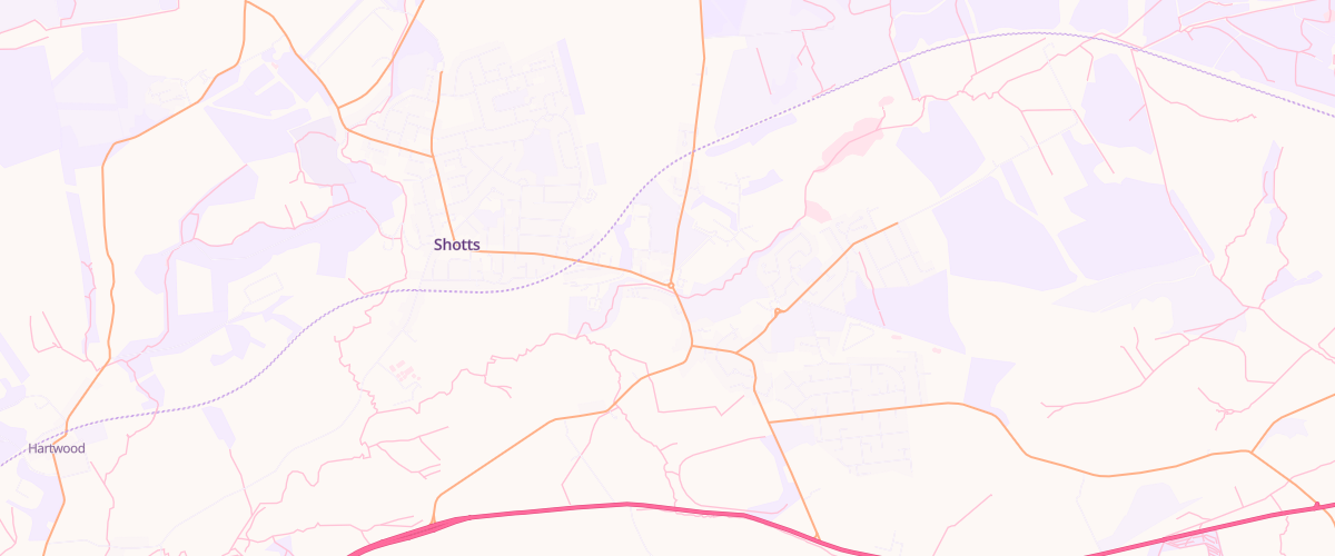 Map showing the location of Calderside Garage