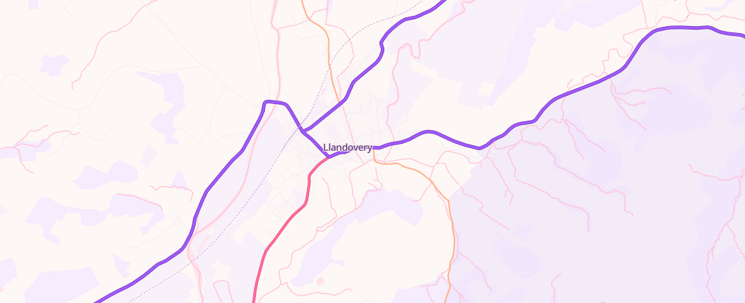 Map showing Castle Garage Ltd, Llandovery