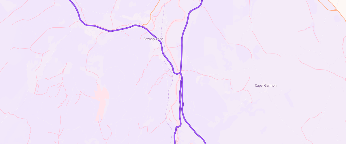 Map showing the location of Shell Betws-Y-Coed