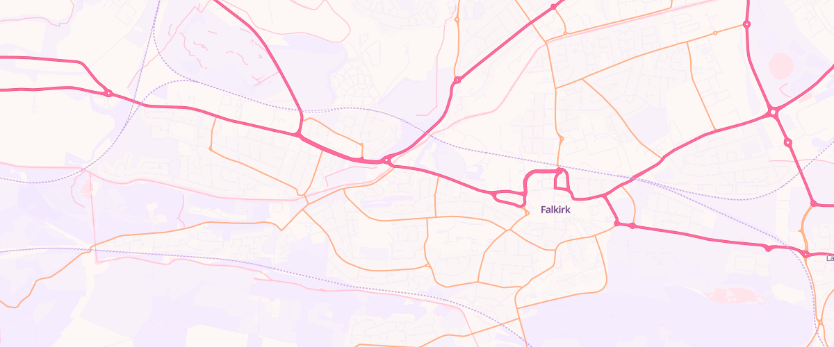 Map showing the location of Camelon Esso Express