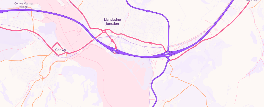 Map showing Reno-Tech (north Wales) Limited, Conwy