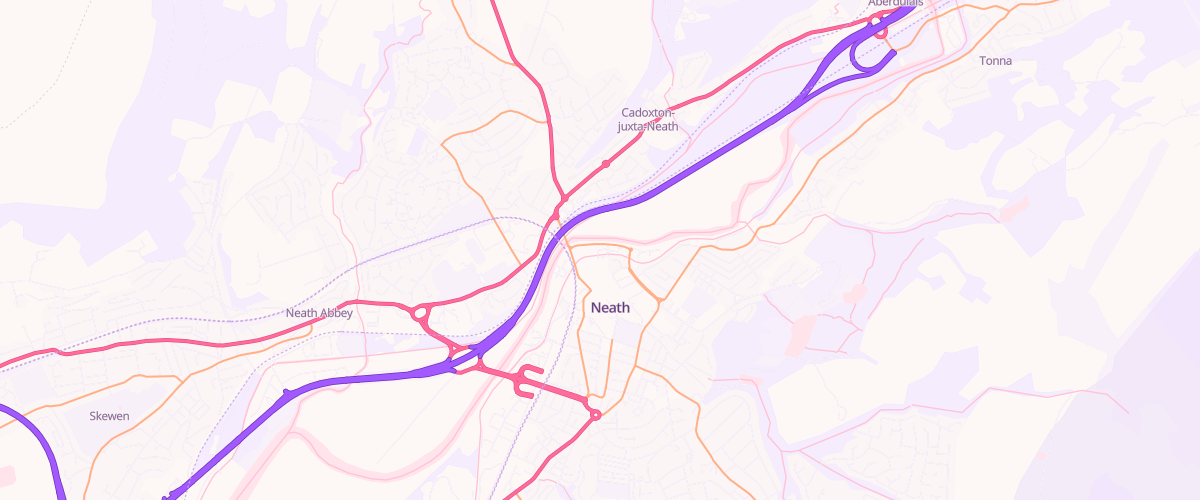 Map showing the location of Mfg Morrisons Neath