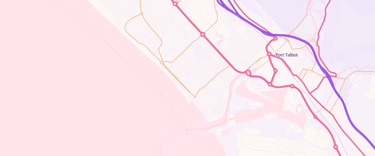 Map showing the location of Mfg Port Talbot