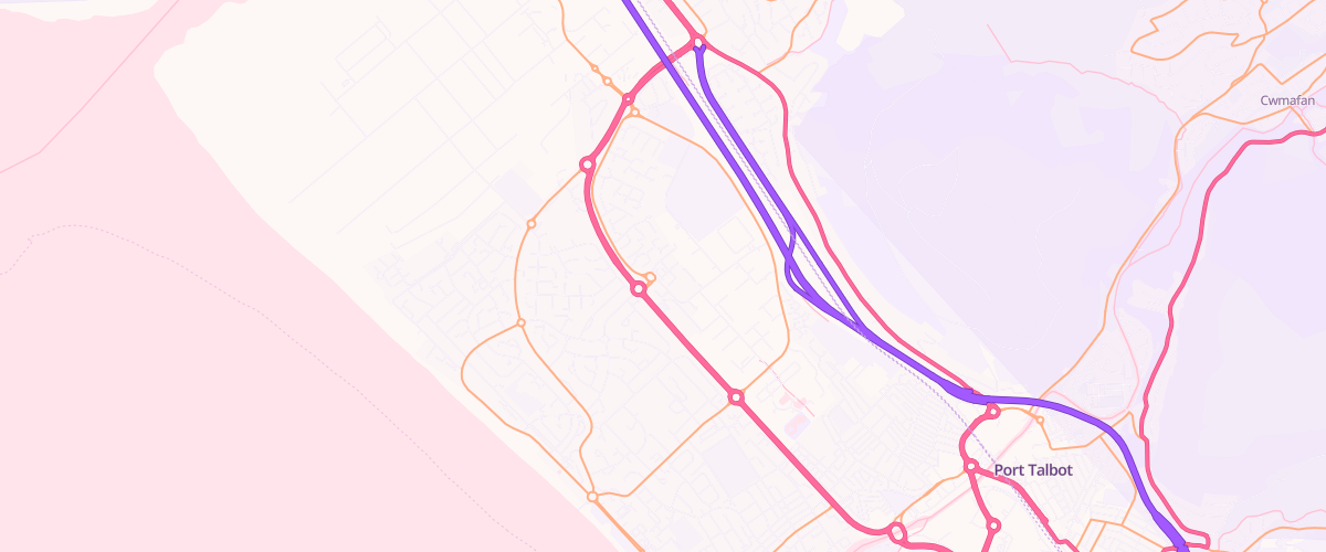 Map showing the location of Mfg Morrisons Port Talbot