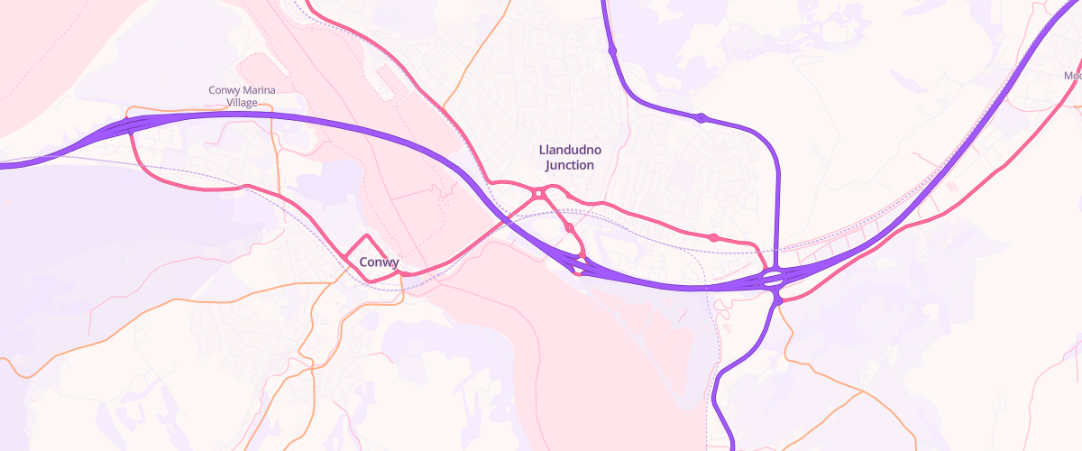 Map showing the location of Llandudno Junction Superstore Petrol