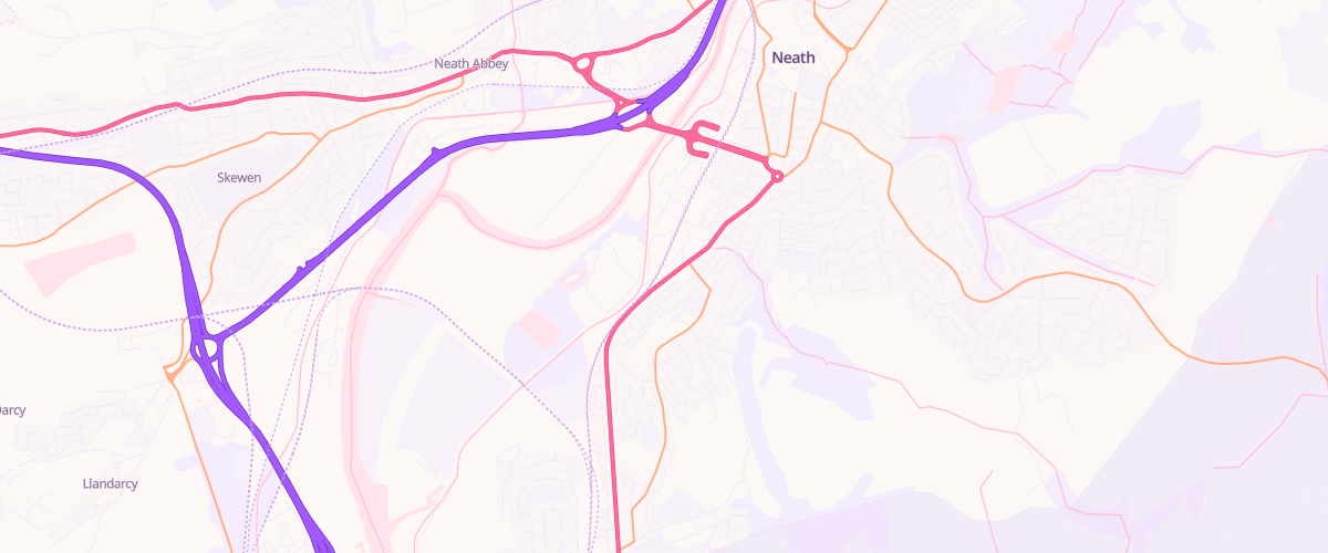 Map showing the location of Mile End Service Station