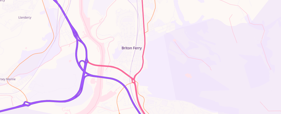 Map showing Gower Yard Mots, Neath