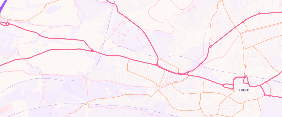 Map showing the location of Falkirk Superstore Petrol Filling