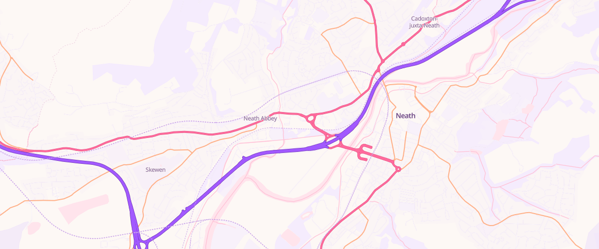 Map showing the location of Neath Abbey Rd Superstore
