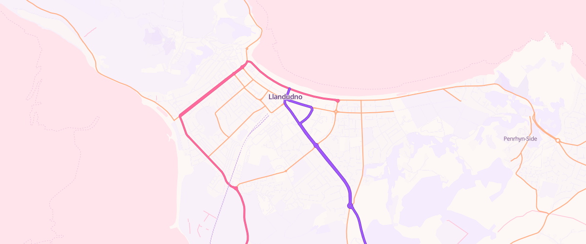 Map showing the location of Asda Llandudno Superstore