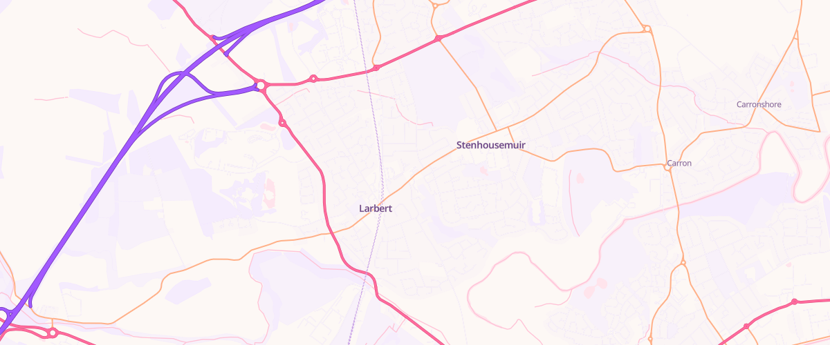 Map showing the location of Main Street Larbert Service