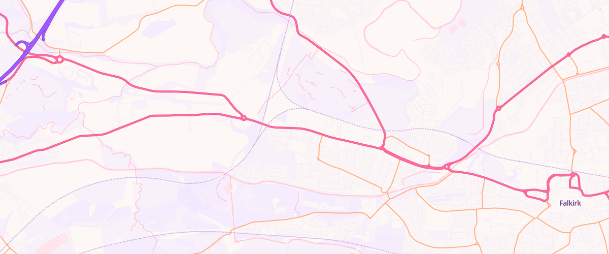 Map showing the location of Camelon Filling Station