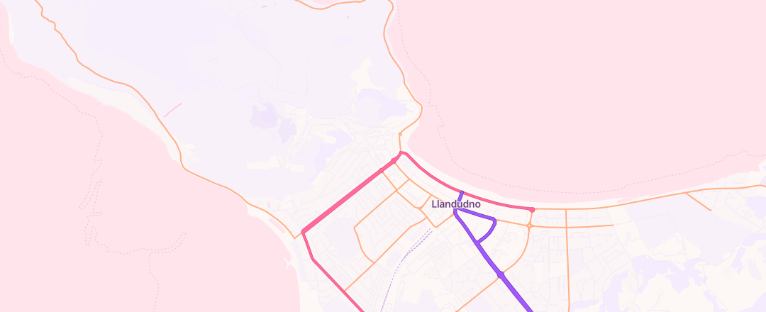 Map showing Masonic Street Garage, Llandudno