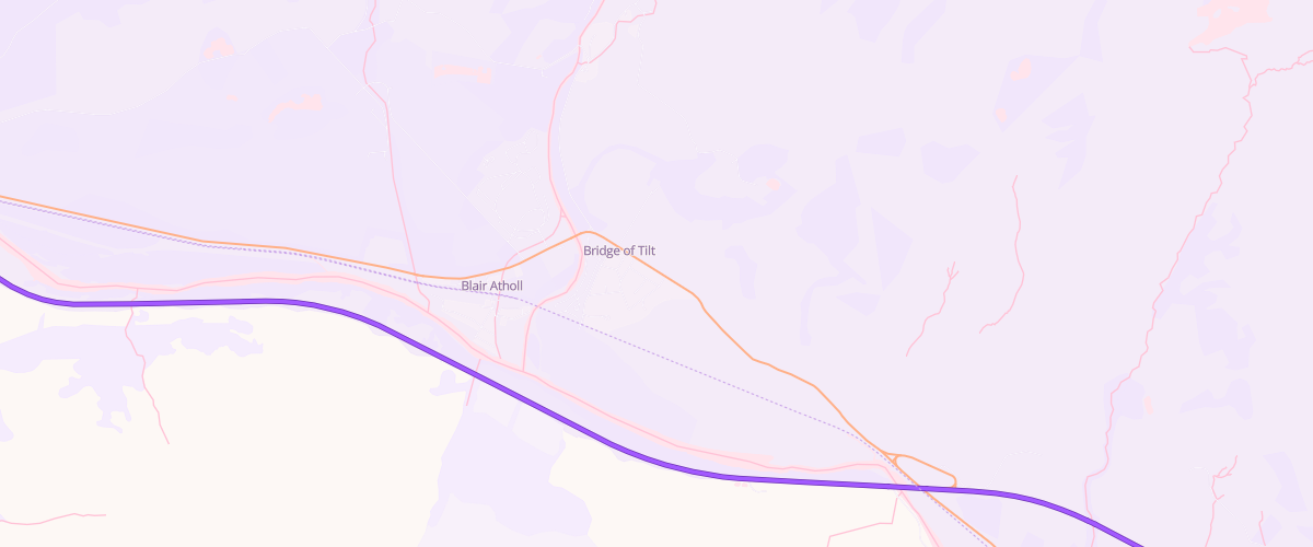 Map showing the location of Blair Atholl Fuel Express