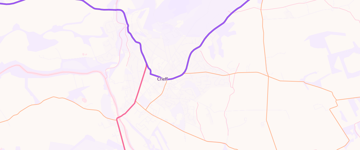Map showing the location of Crieff Garage